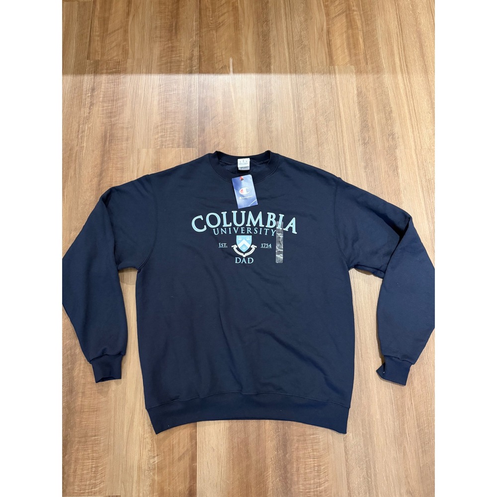 Champion Sweatshirt Men Large Navy Columbia University Dad CS1220190 Pullover